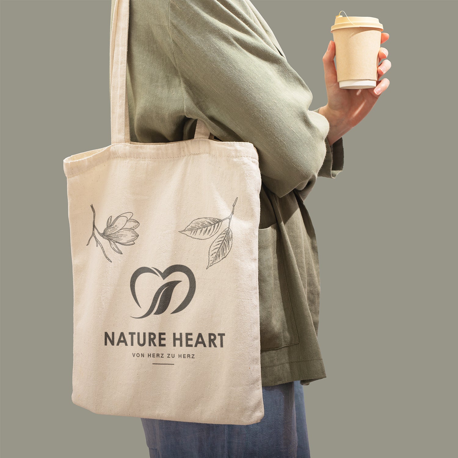 Baumwolltasche Heart "einrollbar" - Image 3