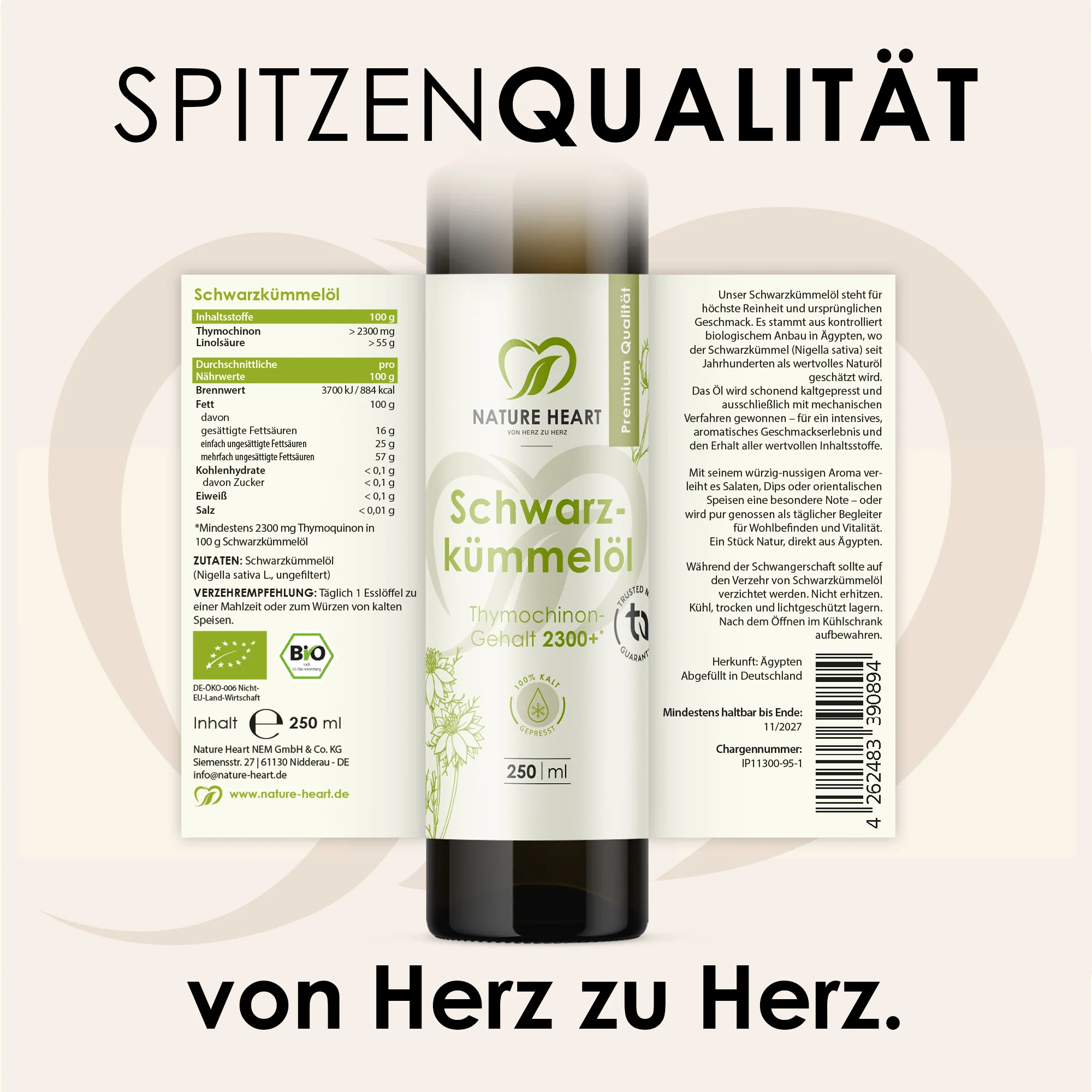 BIO Schwarzkümmelöl 2300+ Thymochinon ungefiltert 250 ml - Image 6